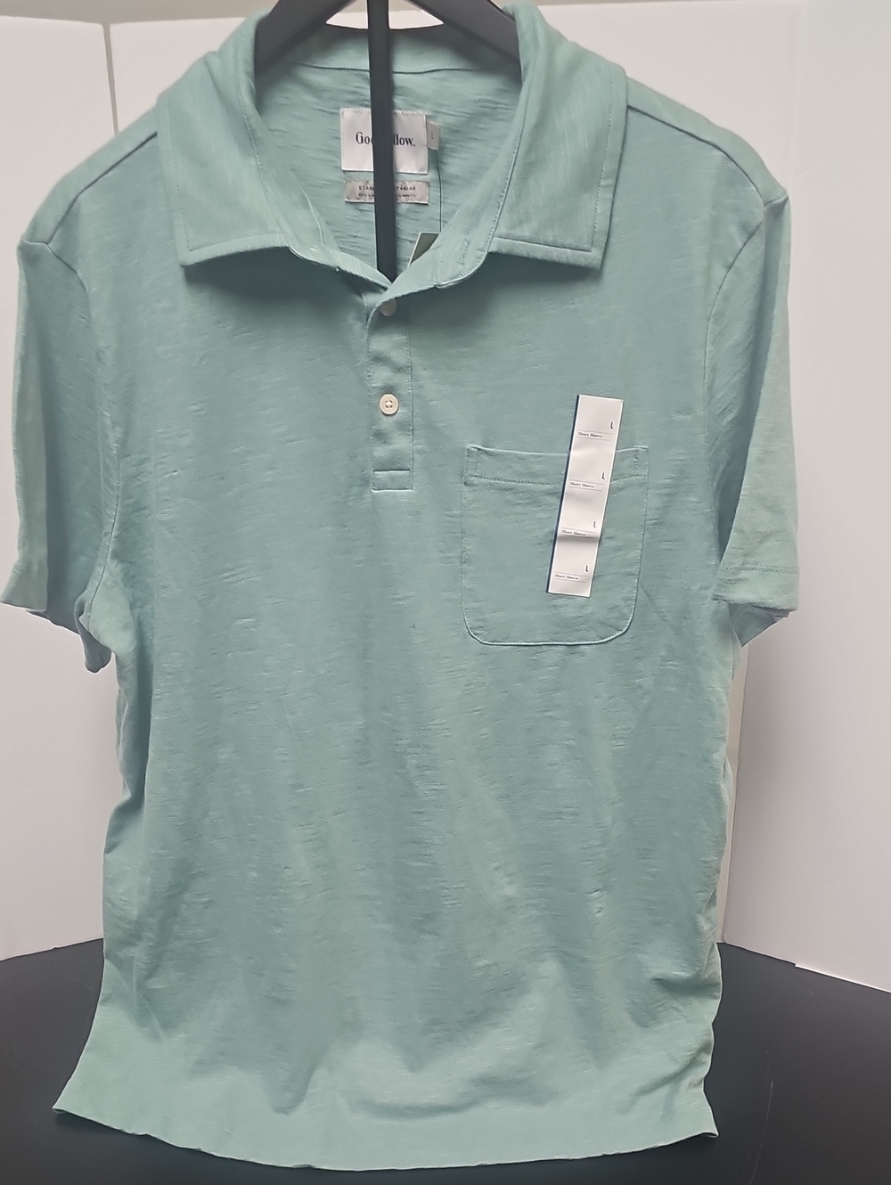 Goodfellow & Co Men’s Short Sleeve Pocket Polo - Seafoam